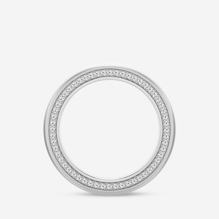 2/3 ctw Round Lab Grown Diamond 4mm Domed Satin Finish Eternity Band